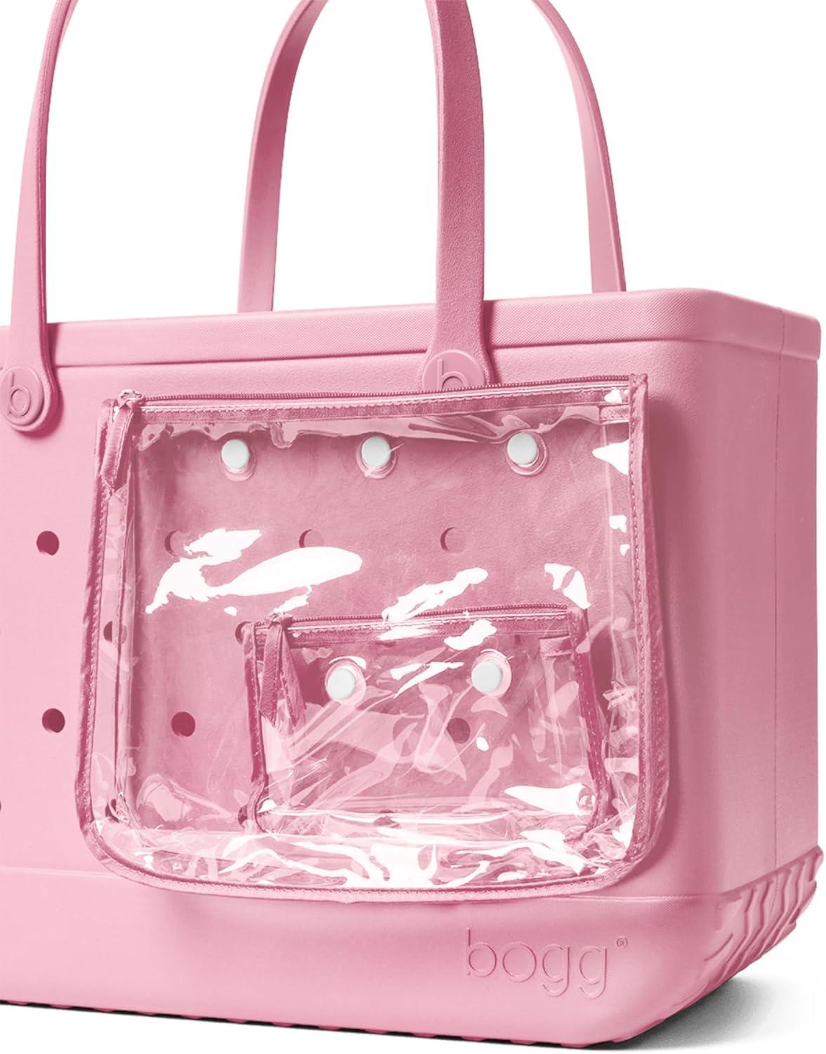 imageBOGG BAG Original Large Tote Blowing Pink Bubbles Bevy For Shore White 19in L x 9in W x 14in H Beach Pool Boat Sports All Purpose EVA Lightweight Washable Durable