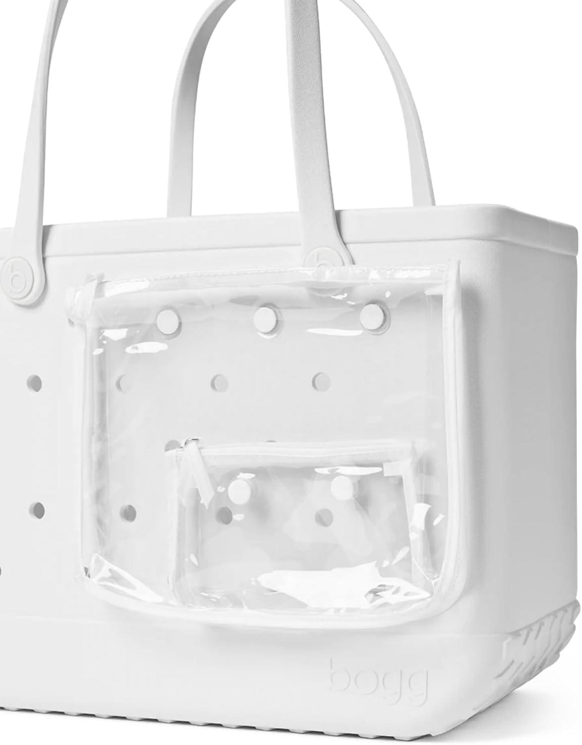 imageBOGG BAG Original Large Tote For Shore White Call Me Bogg For Shore White 19in L x 9in W x 14in H Beach Pool Boat Sports All Purpose EVA Lightweight Washable Durable