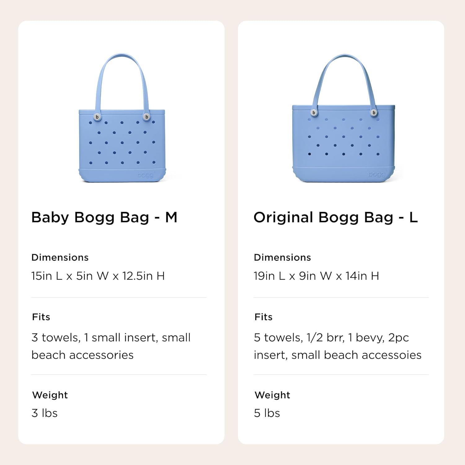 imageBOGG BAG Bundle Original Large Tote 19in L x 9in W x 14in H Carolina On My Mind Baby Medium Tote 15in L x 5in W x 125in H Carolina On My Mind Beach Pool Boat Sports Washable