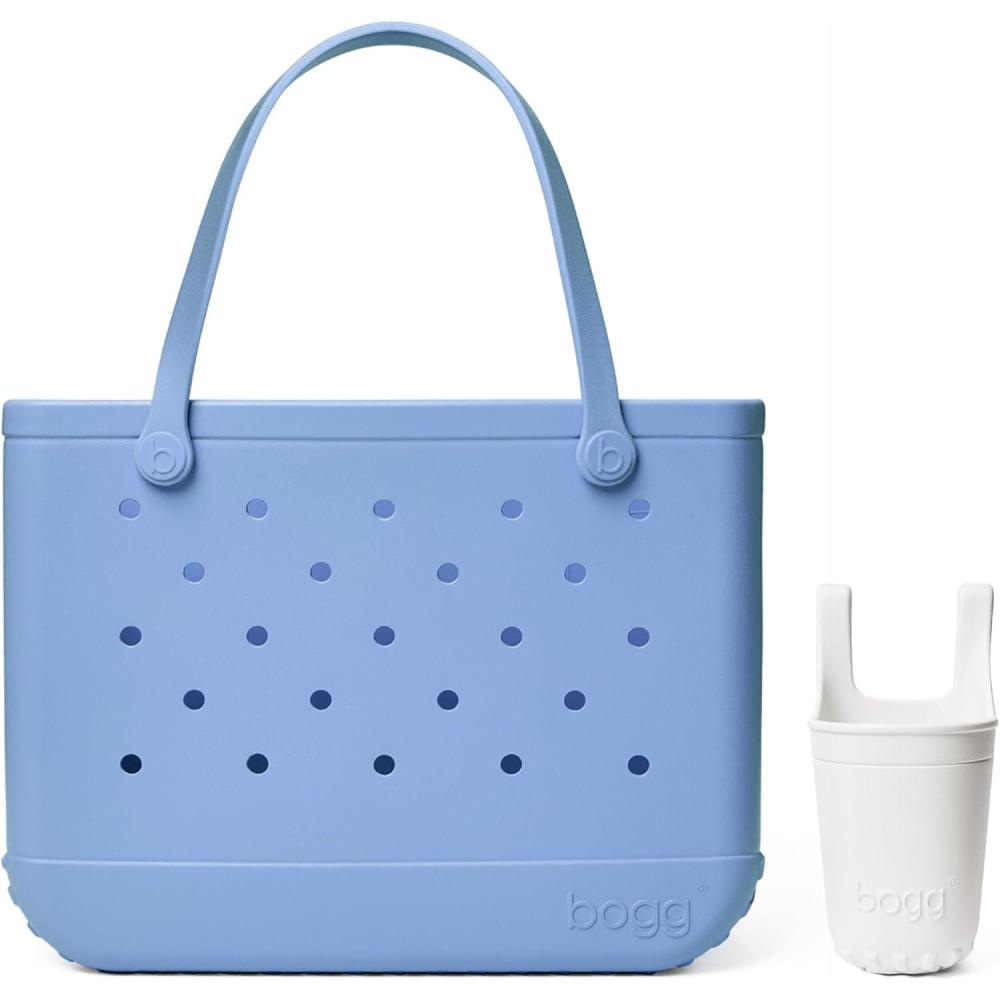imageBOGG BAG Original Large Tote Carolina on My Mind Bevy For Shore White 19in L x 9in W x 14in H Beach Pool Boat Sports All Purpose EVA Lightweight Washable Durable