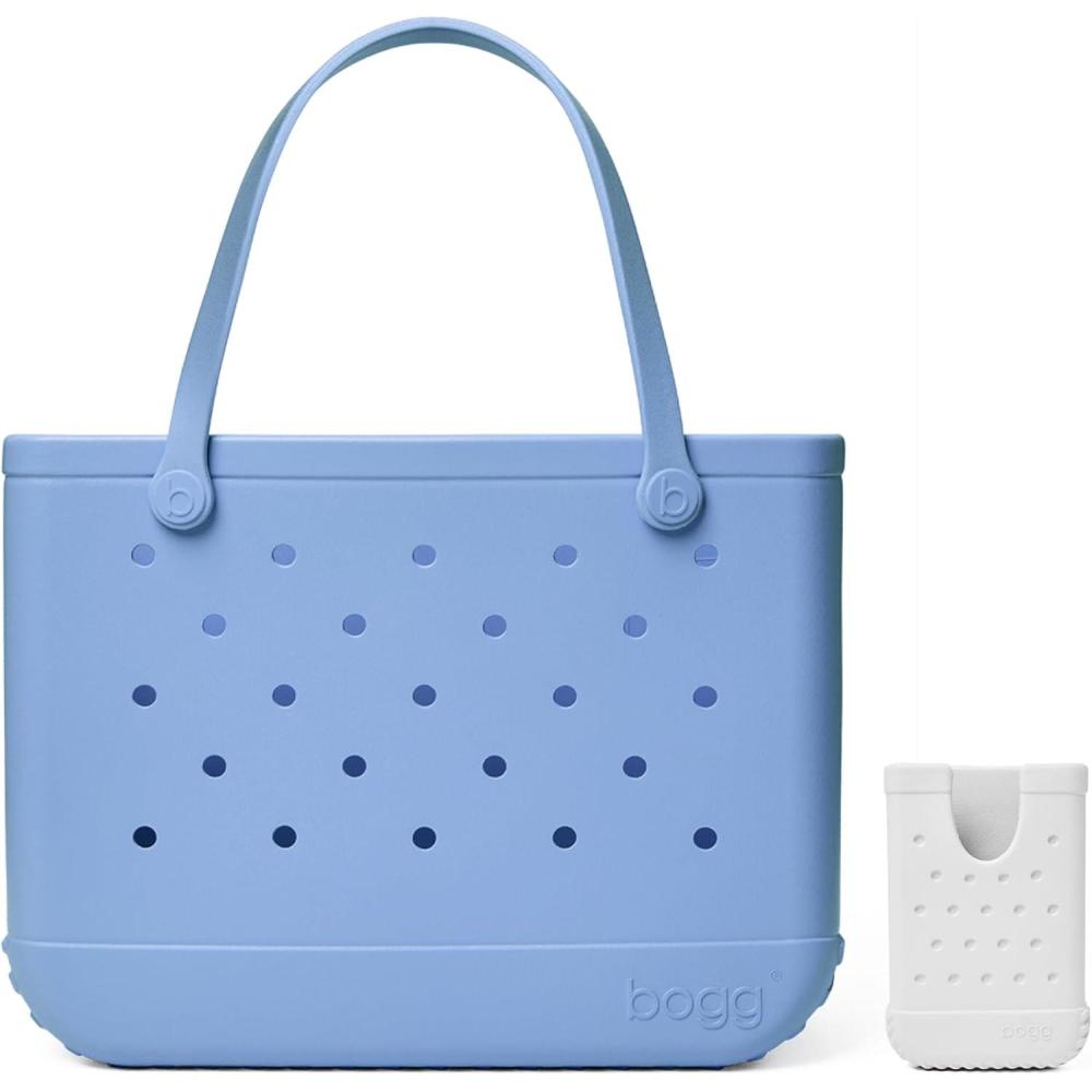 imageBOGG BAG Original Large Tote Carolina on My Mind Call Me Bogg For Shore White 19in L x 9in W x 14in H Beach Pool Boat Sports All Purpose EVA Lightweight Washable Durable