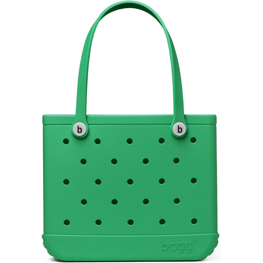 imageBOGG BAG  Tote for Beach Pool Boat Sports  All Purpose EVA  White ButtonsGreen With Envy
