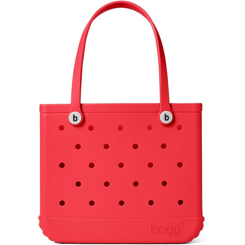 imageBOGG BAG  Tote for Beach Pool Boat Sports  All Purpose EVA  White ButtonsOff to the Races  Red