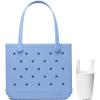 imageBOGG BAG  Medium Tote Carolina on My Mind  Bevy For Shore White  15in L x 5in W x 125in H  Beach Pool Boat Sports  All Purpose EVA  Lightweight Washable Durable