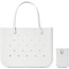 imageBOGG BAG  Original Large Tote For Shore White  Call Me Bogg For Shore White  19in L x 9in W x 14in H  Beach Pool Boat Sports  All Purpose EVA  Lightweight Washable Durable