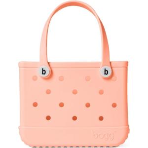 BOGG BAG – Tote for Beach, Pool, Boat, Sports – All Purpose EVA – White Buttons(Peachy Beachy)
