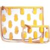 image:imageBOGG BAG  Decorative Insert Insert Set of 2  Fits Original Large amp Baby Medium Yellow Pineapple  Zippered Pouches  Clear LeakResistant Easy to CleanYellow Pineapple