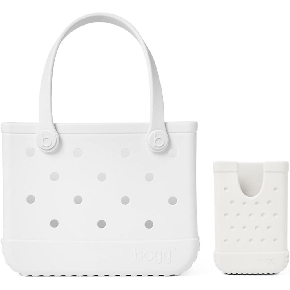 image:imageBOGG BAG Bitty Small Tote For Shore White  Call Me Bogg For Shore White  11 x 85 x 45  Beach Pool Boat Sports  All Purpose EVA  Lightweight Washable Durable