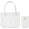 image:imageBOGG BAG Bitty Small Tote For Shore White  Call Me Bogg For Shore White  11 x 85 x 45  Beach Pool Boat Sports  All Purpose EVA  Lightweight Washable Durable