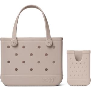 BOGG BAG Bitty, Small Tote (Mushroom) + Call Me Bogg (Mushroom) – 11” x 8.5” x 4.5” – Beach, Pool, Boat, Sports – All Purpose EVA – Lightweight, Washable, Durable