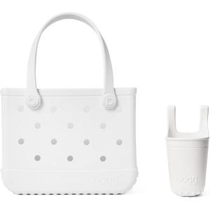 BOGG BAG Bitty, Small Tote (for Shore White) + Bevy (for Shore White) – 11” x 8.5” x 4.5” – Beach, Pool, Boat, Sports – All Purpose EVA – Lightweight, Washable, Durable
