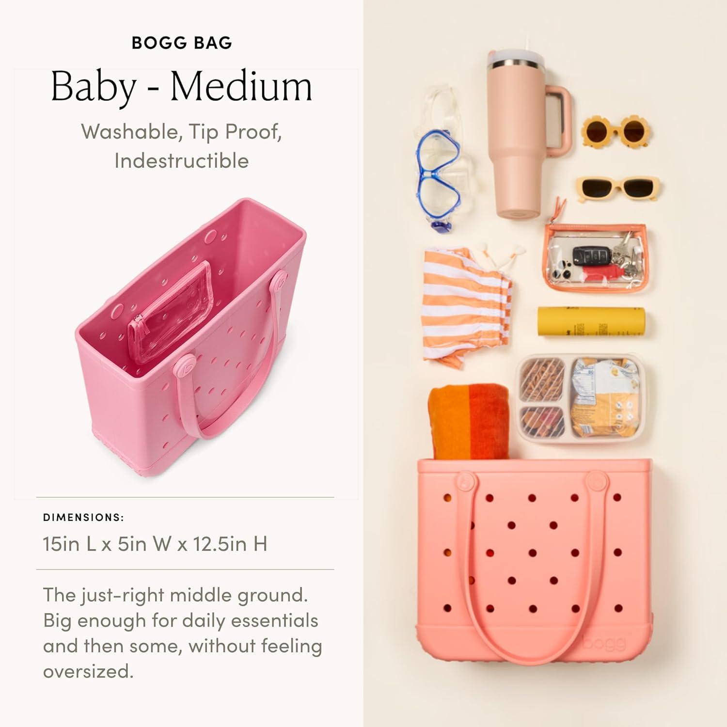 image:imageBOGG BAG Baby Medium Tote 15 x 125 x 5 Durable Washable Tipproof Beach Pool Boat Work SportsBubblegum Shimmer