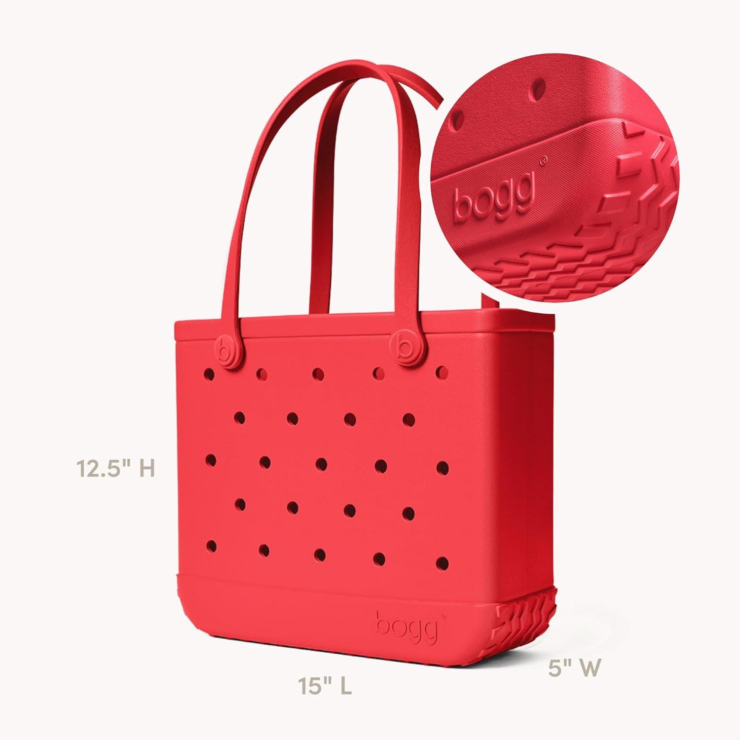 image:imageBOGG BAG Baby Medium Tote 15 x 125 x 5 Durable Washable Tipproof Beach Pool Boat Work SportsOff to the Races Red
