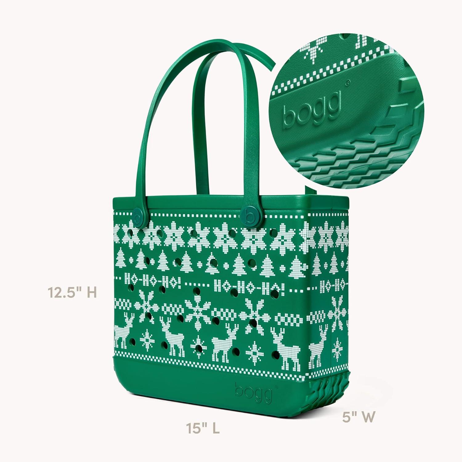 image:imageBOGG BAG Baby Medium Tote 15 x 125 x 5 Durable Washable Tipproof Beach Pool Boat Work SportsUgly Sweater Green