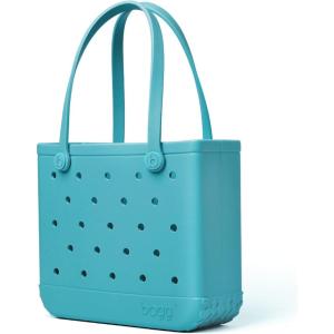 BOGG BAG Baby Medium Tote – 15” x 12.5” x 5” – Durable, Washable, Tip-proof – Beach, Pool, Boat, Work, Sports(Turquoise and Caicos)