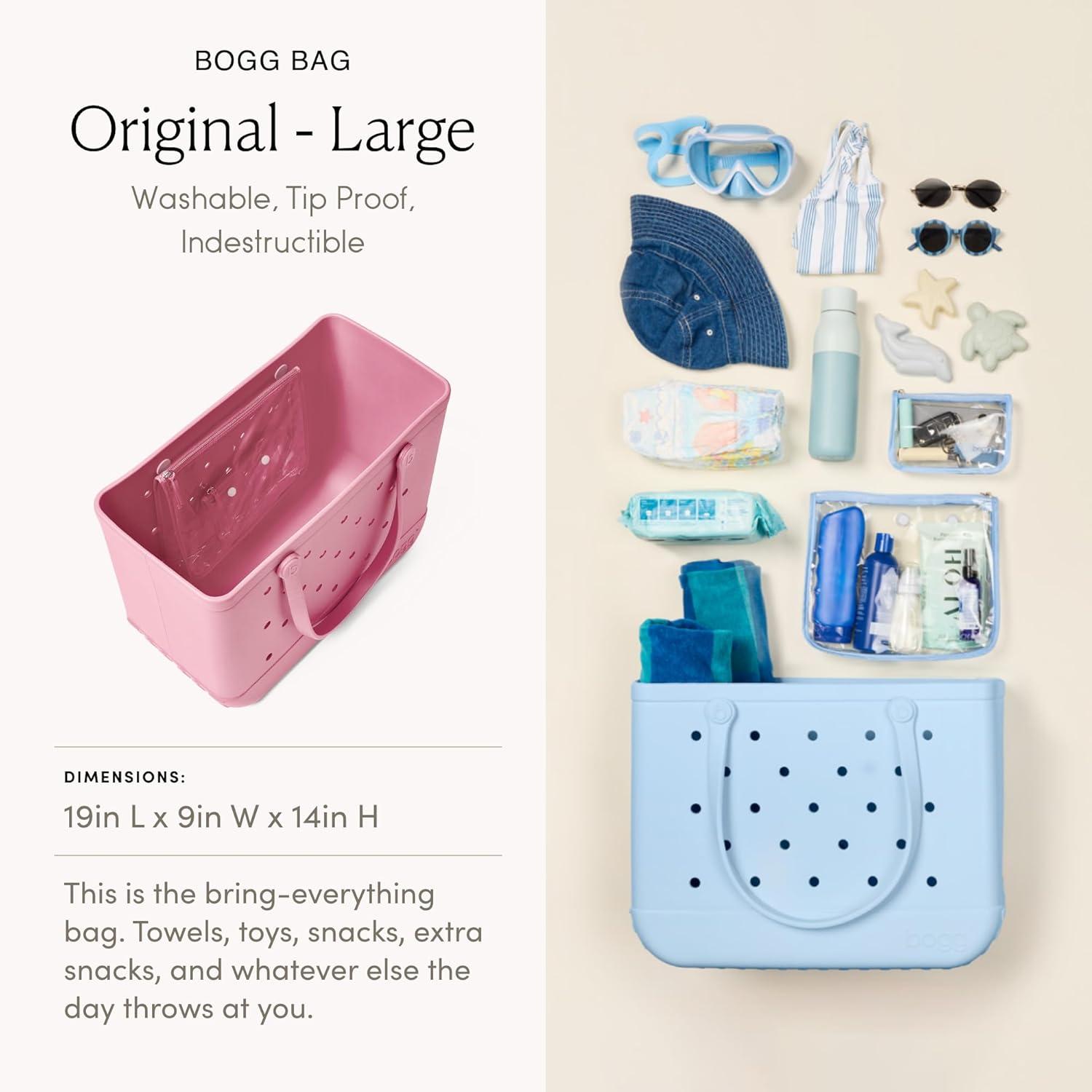 image:imageBOGG BAG Original Large Tote 19 x 14 x 9 Durable Washable Tipproof Beach Pool Boat Work SportsBlowing Pink Bubbles