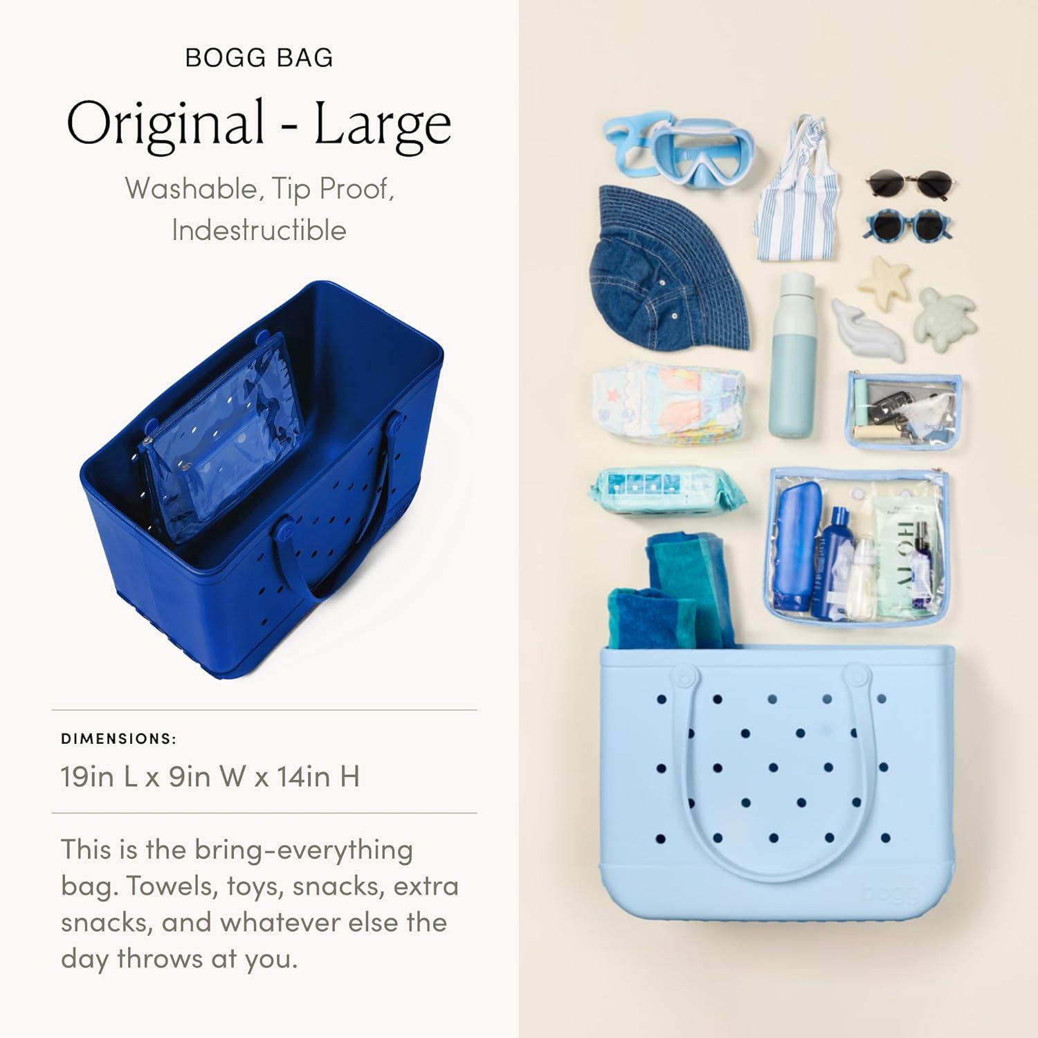 image:imageBOGG BAG Original Large Tote 19 x 14 x 9 Durable Washable Tipproof Beach Pool Boat Work SportsBlueeyed
