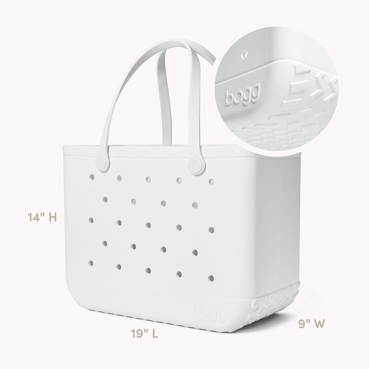 image:imageBOGG BAG Original Large Tote 19 x 14 x 9 Durable Washable Tipproof Beach Pool Boat Work SportsFor Shore White