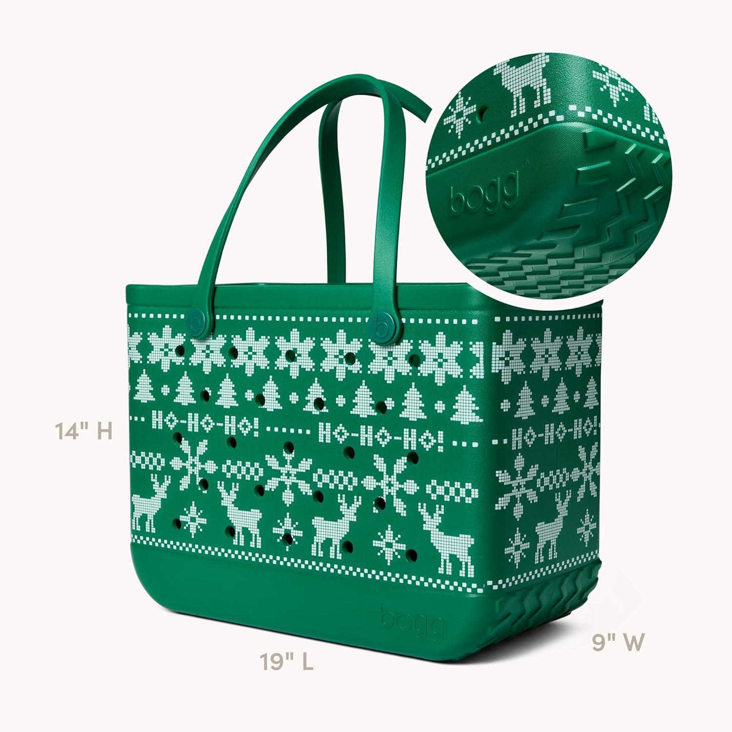 image:imageBOGG BAG Original Large Tote 19 x 14 x 9 Durable Washable Tipproof Beach Pool Boat Work SportsUgly Sweater Green
