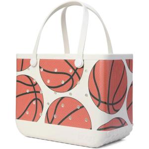 BOGG BAG Original Large Tote – 19” x 14” x 9” – Durable, Washable, Tip-proof – Beach, Pool, Boat, Work, Sports(Hoop Dreams)
