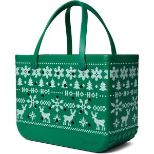 BOGG BAG Original Large Tote – 19” x 14” x 9” – Durable, Washable, Tip-proof – Beach, Pool, Boat, Work, Sports(Ugly Sweater – Green)