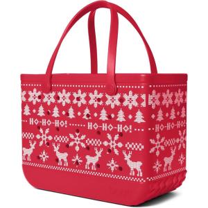 BOGG BAG Original Large Tote – 19” x 14” x 9” – Durable, Washable, Tip-proof – Beach, Pool, Boat, Work, Sports(Ugly Sweater – Red)