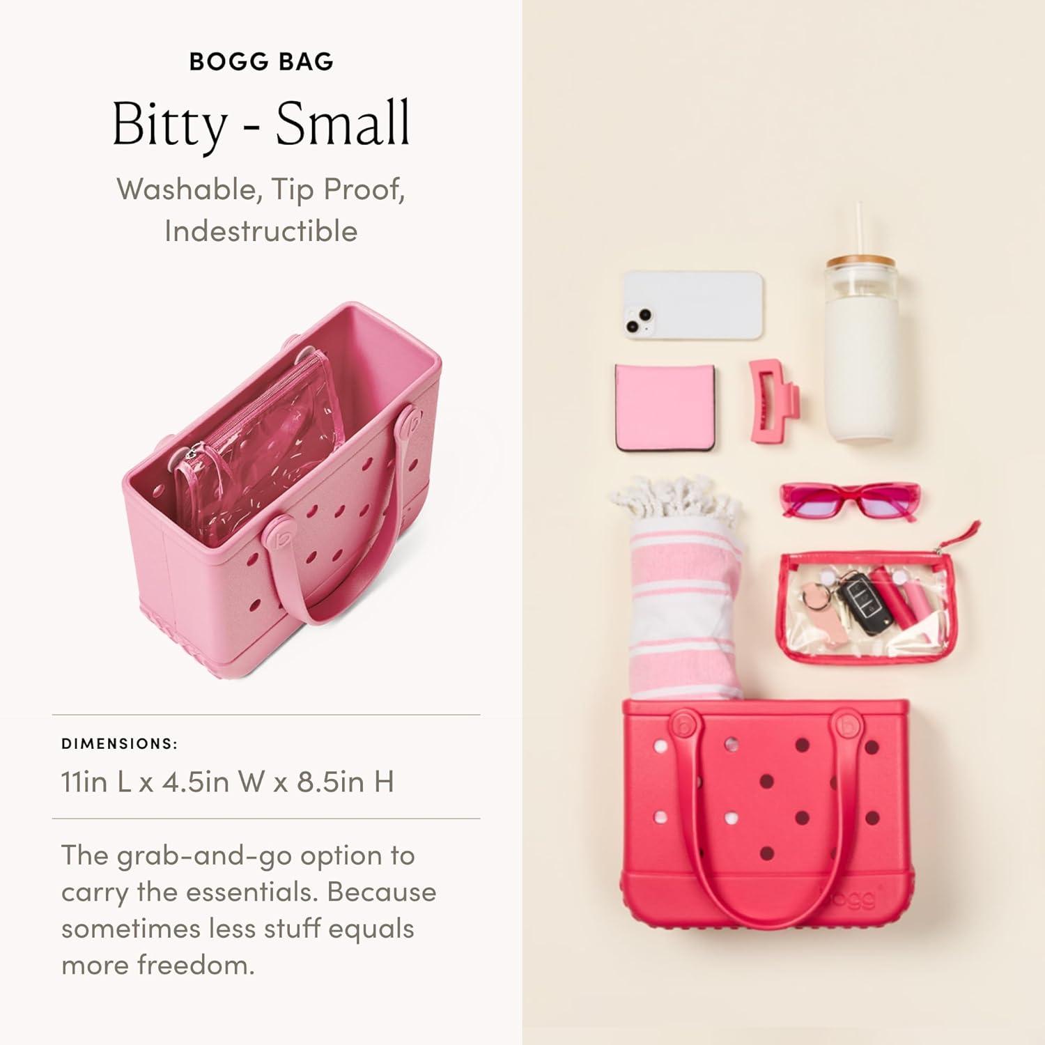image:imageBOGG BAG Bitty Small Tote 11 x 85 x 45 Durable Washable Tipproof Beach Pool Boat Work SportsBlowing Pink Bubbles