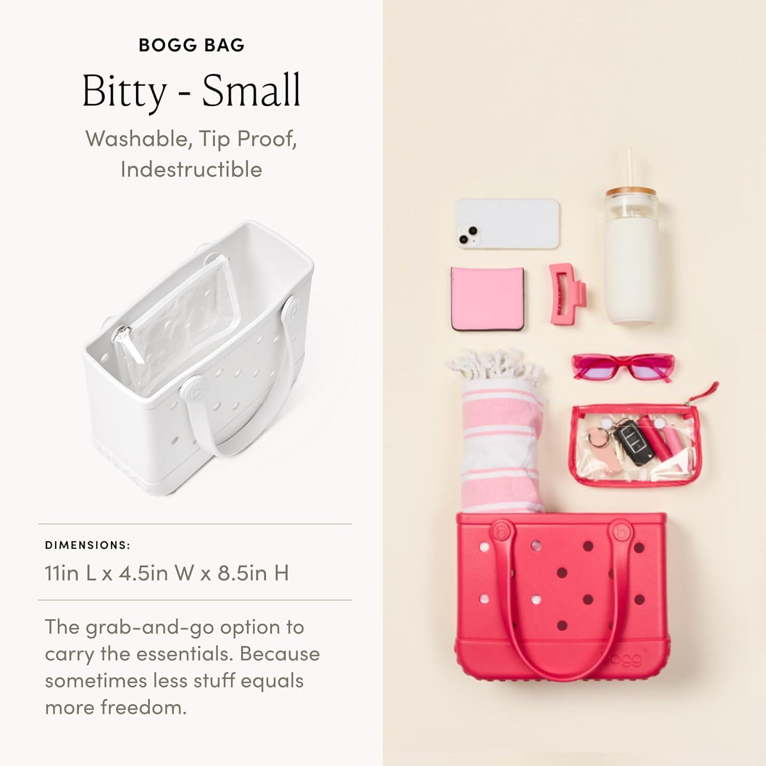 image:imageBOGG BAG Bitty Small Tote 11 x 85 x 45 Durable Washable Tipproof Beach Pool Boat Work SportsFor Shore White