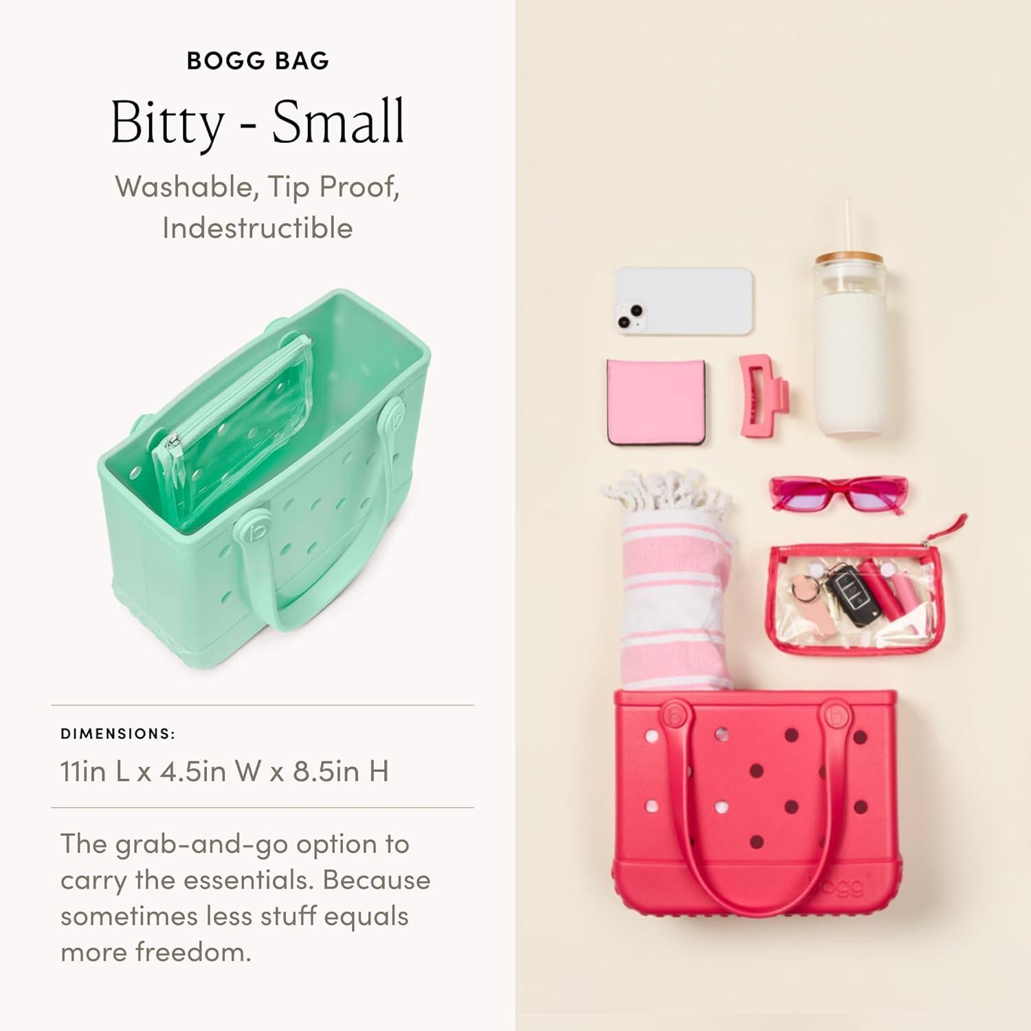 image:imageBOGG BAG Bitty Small Tote 11 x 85 x 45 Durable Washable Tipproof Beach Pool Boat Work SportsSeafoam Shimmer