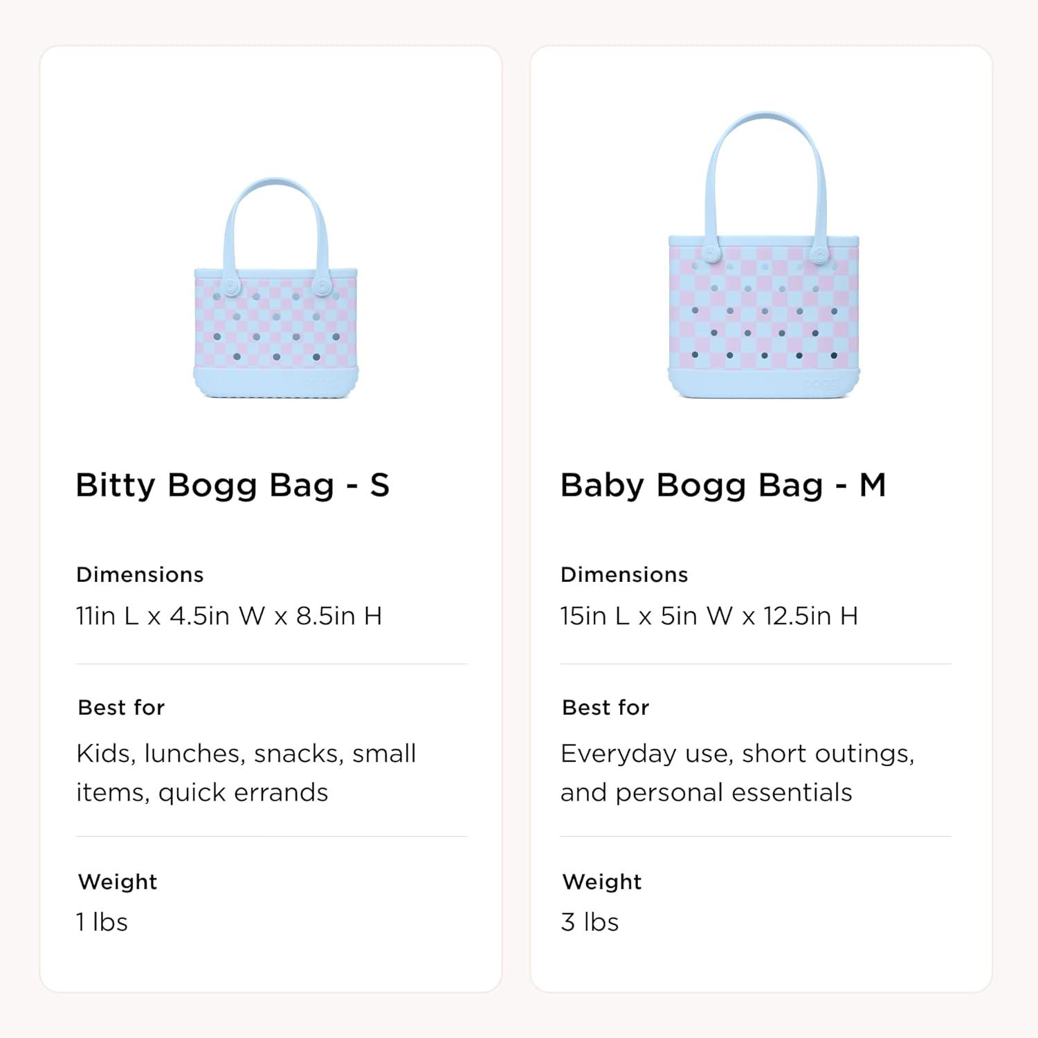image:imageBOGG BAG Bundle Baby Medium 15 x 5 x 125 Bitty Small Tote 11 x 85 x 45 Beach Pool Boat Work Sports Checker Out