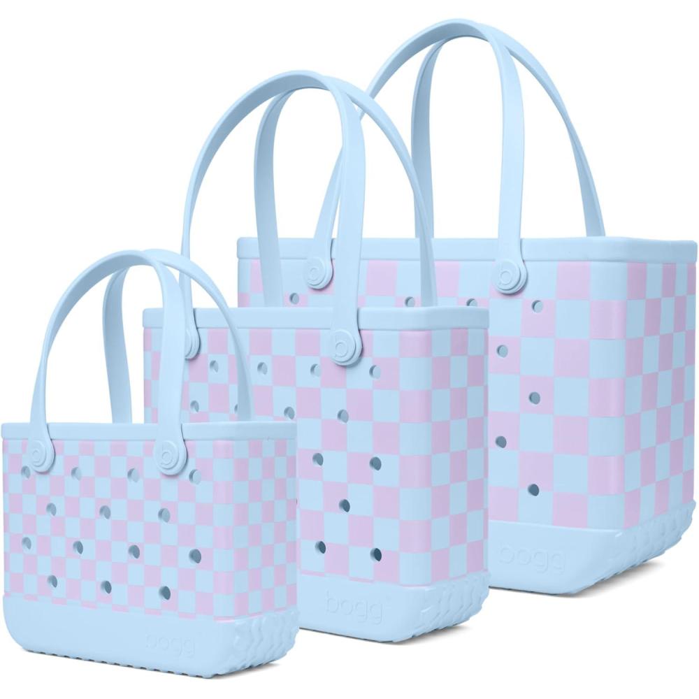 image:imageBOGG BAG Bundle Original Large 19 x 9 x 14 Baby Medium 15 x 5 x 125 Bitty Small Tote 11 x 85 x 45 Beach Pool Boat Work Sports Checker Out