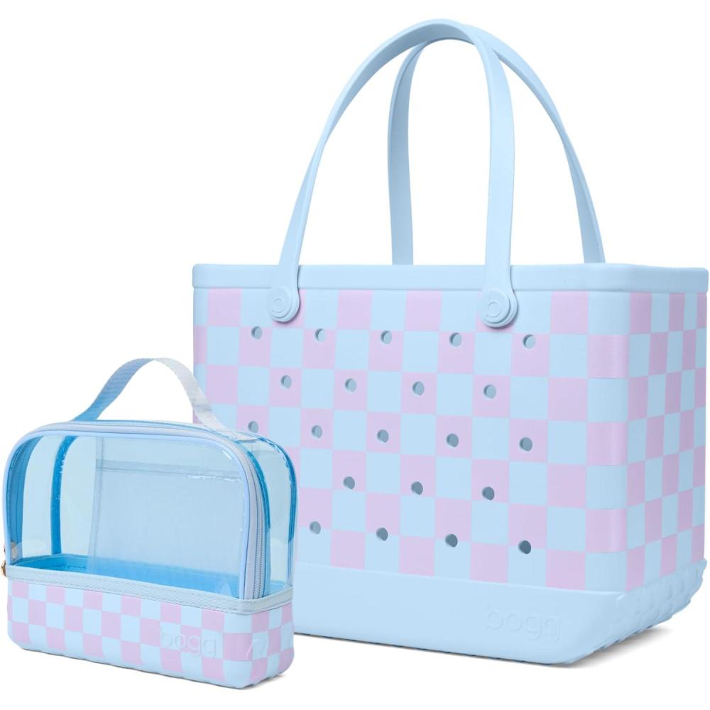 image:imageBOGG BAG Bundle Original Large Tote 19 x 9 x 14 Boggs N Ends Travel Organizer Pouch 9 x 3 x 7 Beach Pool Boat Work Sports Checker Out