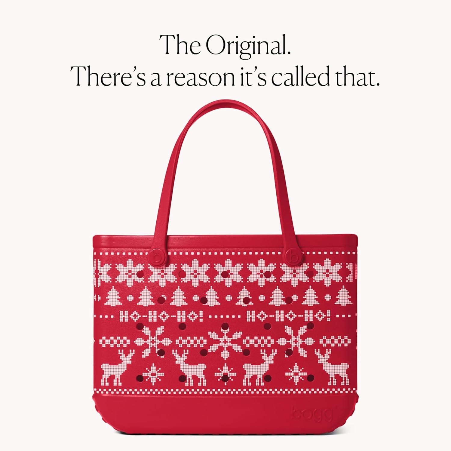 image:imageBOGG BAG Original Tote Durable Washable Tipproof Beach Pool Boat Work SportsUgly Sweater Red