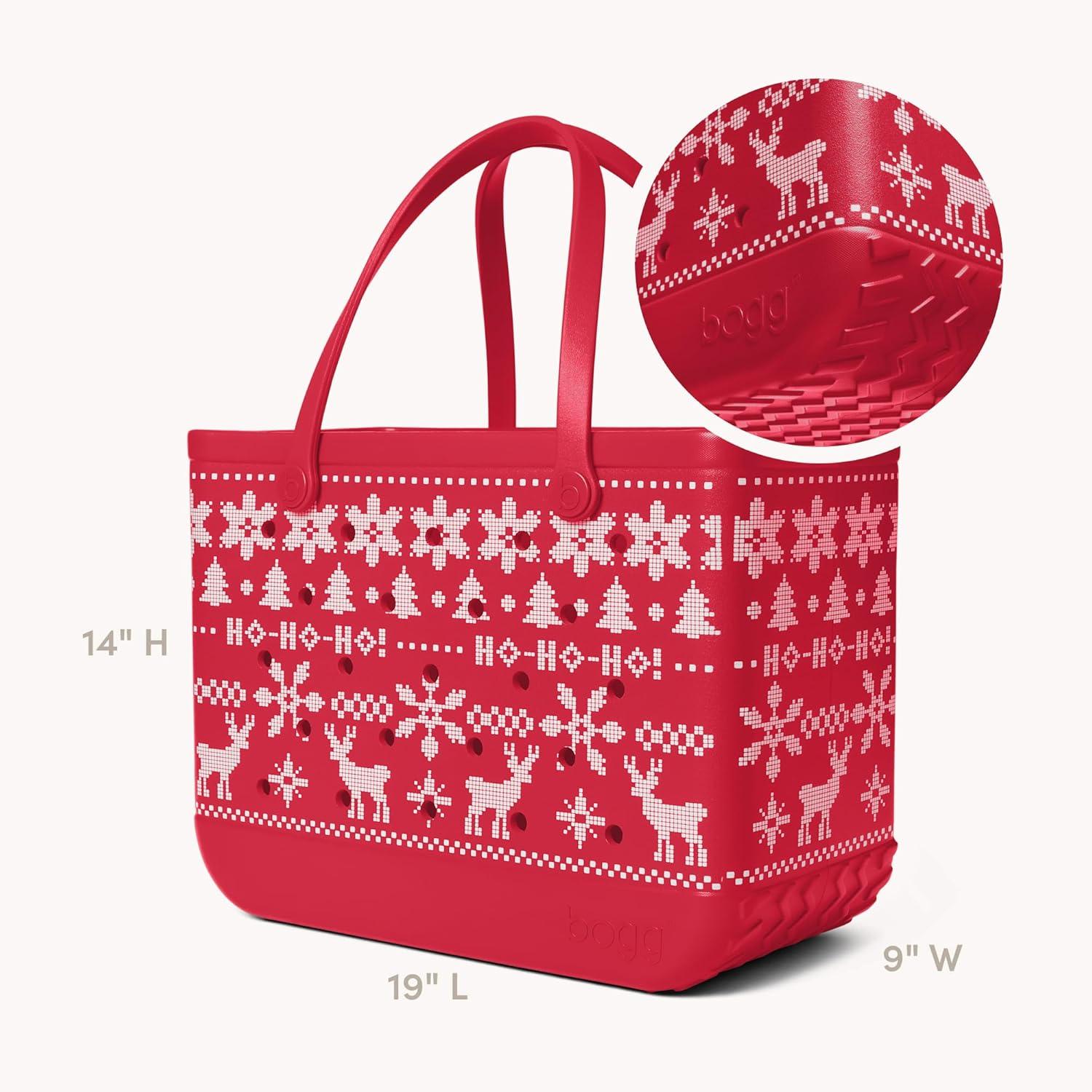 image:imageBOGG BAG Original Tote Durable Washable Tipproof Beach Pool Boat Work SportsUgly Sweater Red