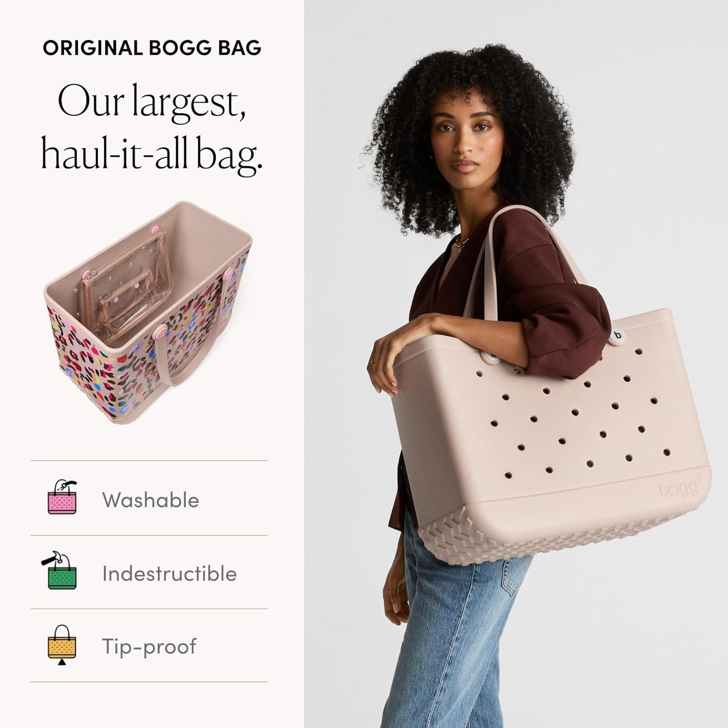 image:imageBOGG BAG Original Large Tote 19 x 14 x 9 Durable Washable Tipproof Beach Pool Boat Work Sports Neon Jungle