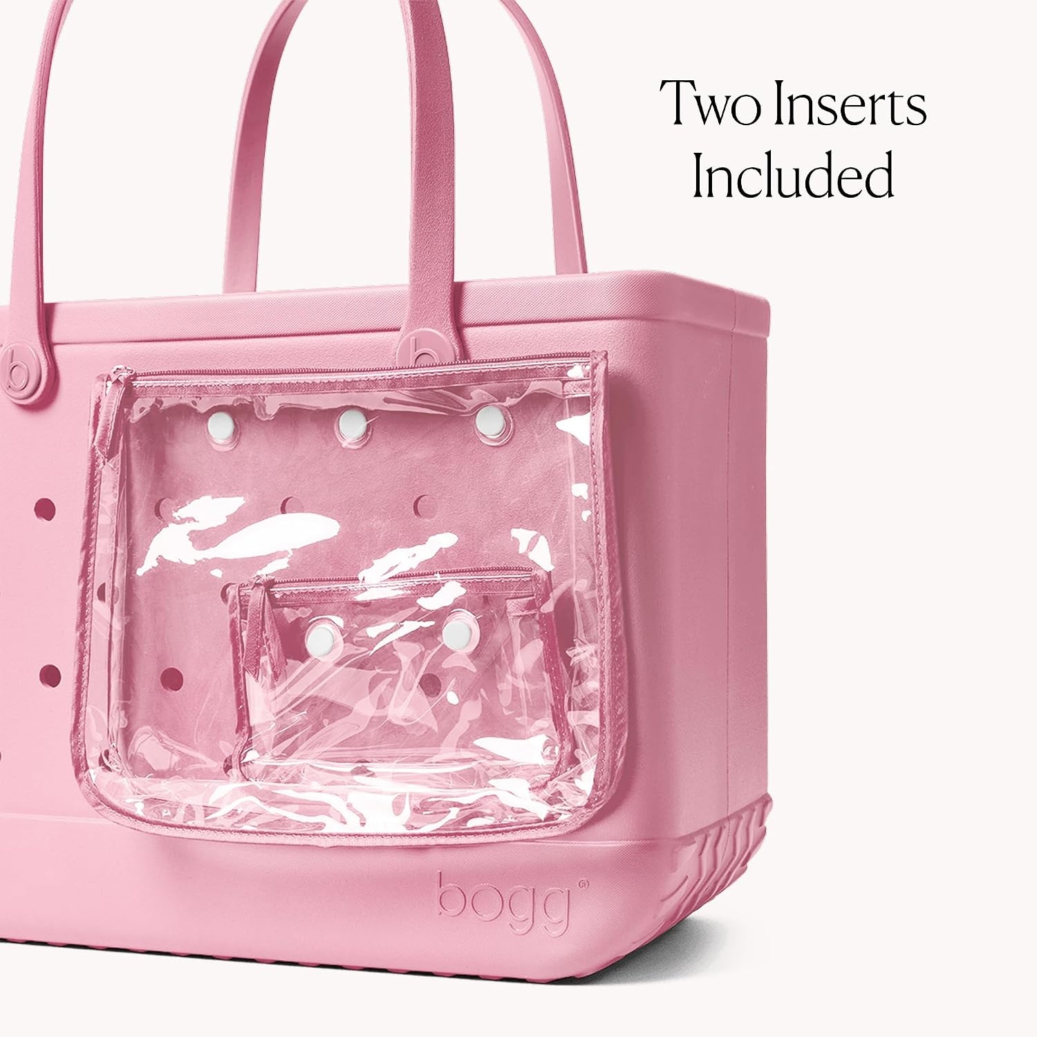 image:imageBOGG BAG Boggs N Ends Travel Organizer Pinky Taffy Original Large Tote Blowing Pink Bubbles Bevy Beverage Holder White Durable Washable Tipproof Beach Pool Boat Work Sports