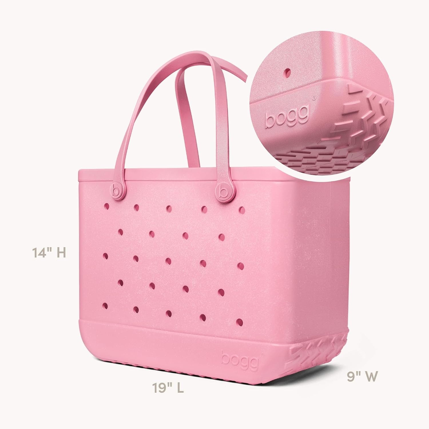 image:imageBOGG BAG Original Large Tote Bubble Gum Shimmer Bevy Beverage Holder amp Call Me Phone Holder For Shore White Durable Washable Tipproof Beach Pool Boat Work Sports