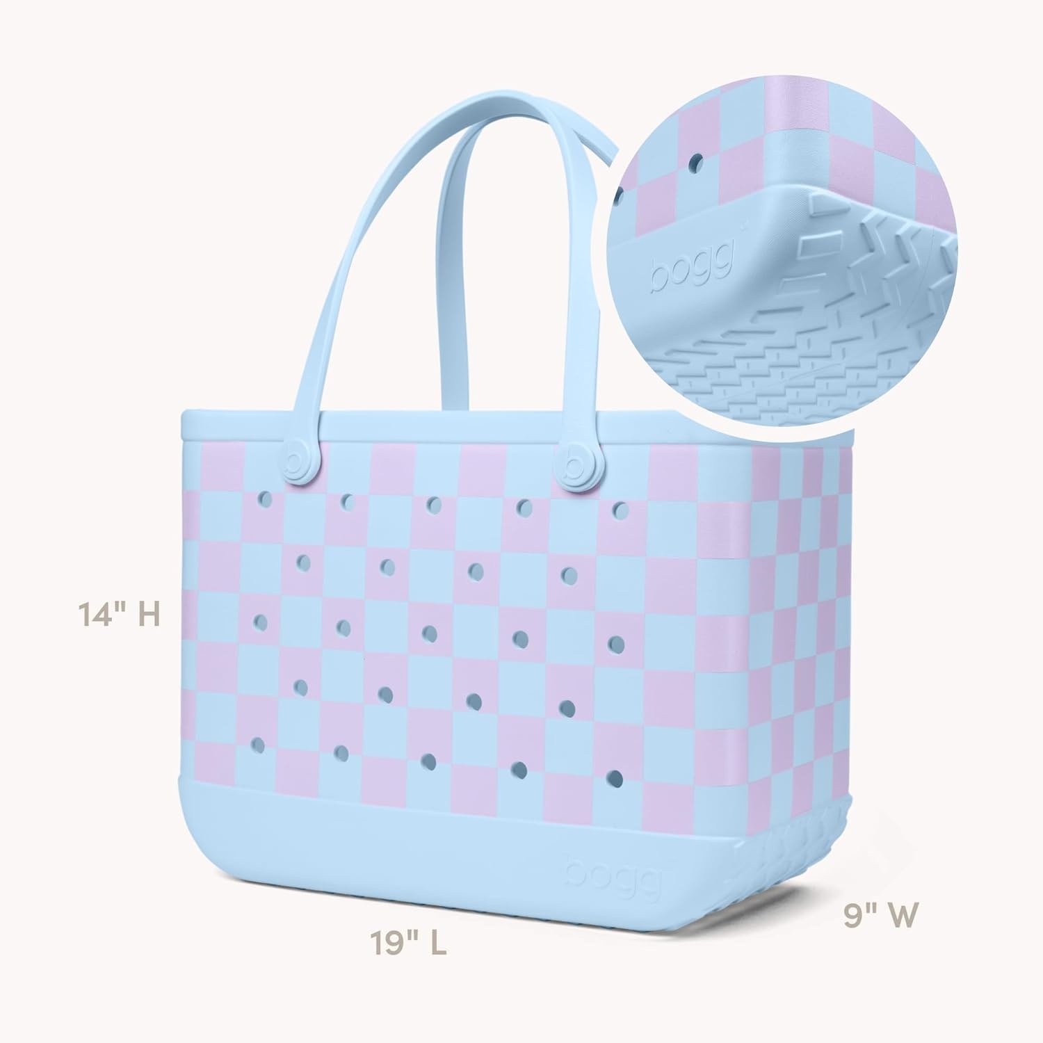 image:imageBOGG BAG Original Large Tote Checker Out Bevy Beverage Holder amp Call Me Phone Holder For Shore White Durable Washable Tipproof Beach Pool Boat Work Sports