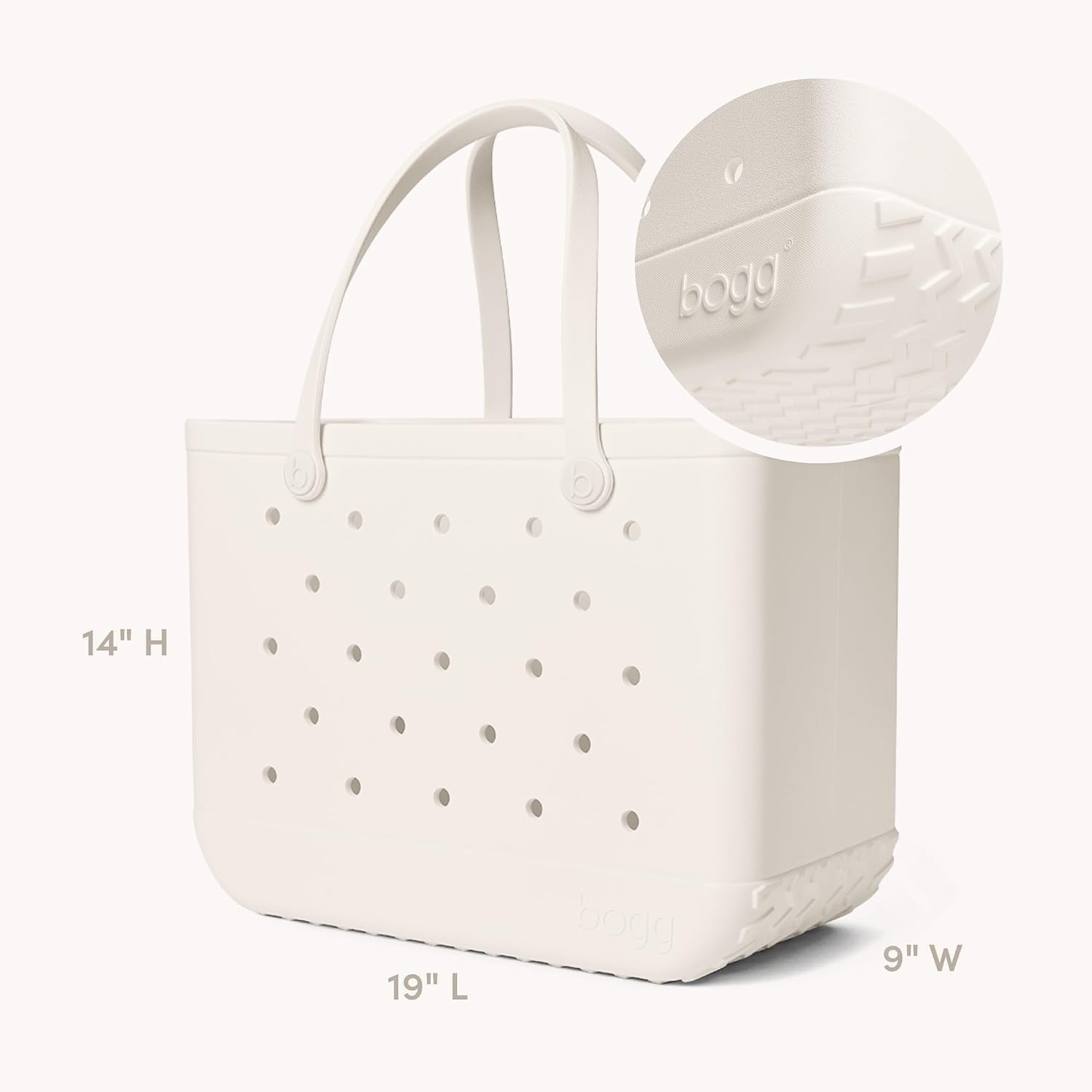 image:imageBOGG BAG Original Large Tote Coconut Bevy Beverage Holder amp Call Me Phone Holder For Shore White Durable Washable Tipproof Beach Pool Boat Work Sports