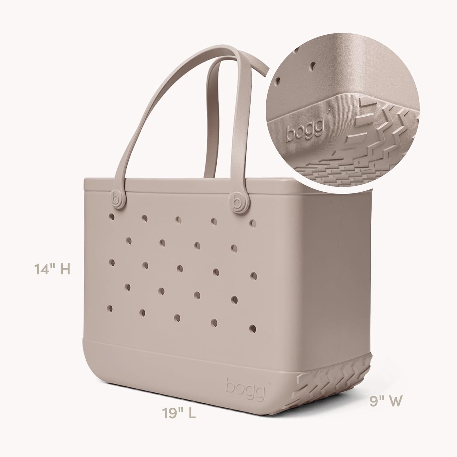 image:imageBOGG BAG Original Large Tote Mushroom Bevy Beverage Holder amp Call Me Phone Holder For Shore White Durable Washable Tipproof Beach Pool Boat Work Sports