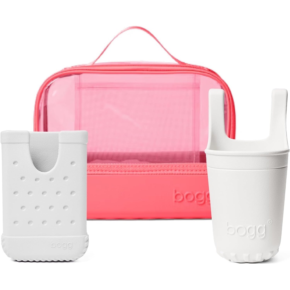 image:imageBOGG BAG Bundle Boggs N Ends Travel Organizer Capri Coral Bevy Beverage Holder White Call Me Phone Holder White Durable Washable Tipproof Beach Pool Boat Work Sports