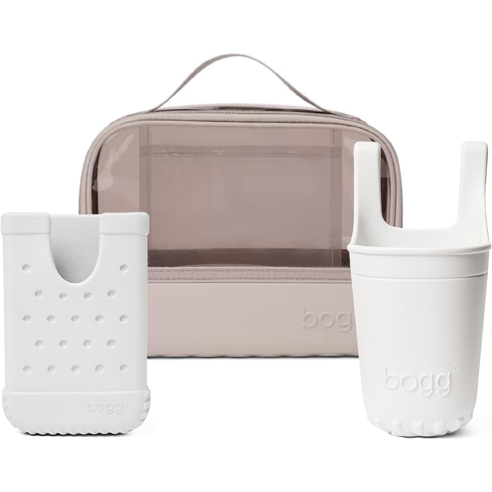 image:imageBOGG BAG Bundle Boggs N Ends Travel Organizer Mushroom Bevy Beverage Holder White Call Me Phone Holder White Durable Washable Tipproof Beach Pool Boat Work Sports