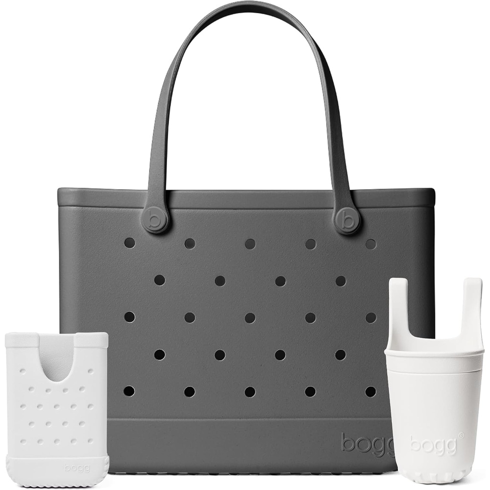 image:imageBOGG BAG Original Large Tote FOGG Bevy Beverage Holder amp Call Me Phone Holder For Shore White Durable Washable Tipproof Beach Pool Boat Work Sports