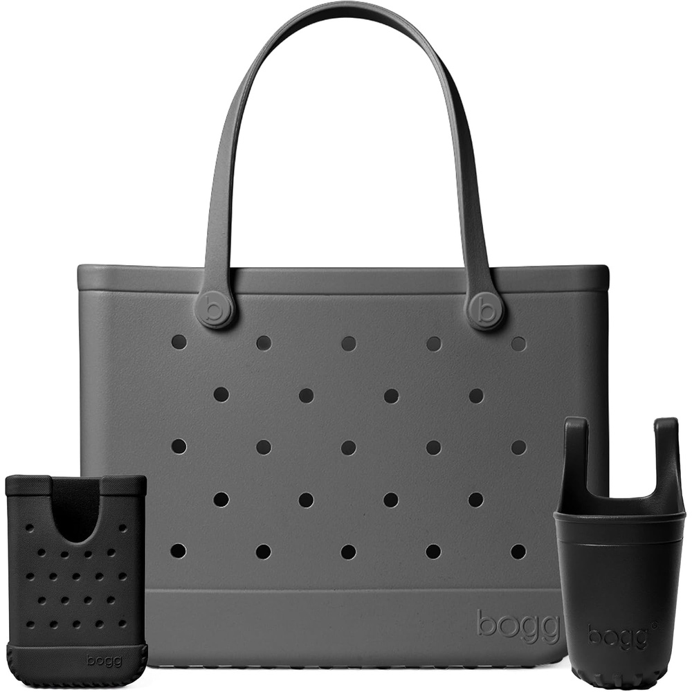 image:imageBOGG BAG Original Large Tote FOGG Bevy Beverage Holder amp Call Me Phone Holder LBD Black Durable Washable Tipproof Beach Pool Boat Work Sports