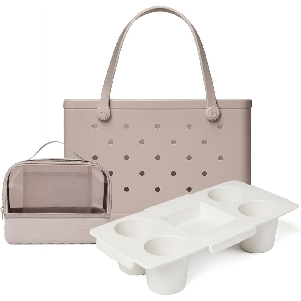 image:imageBOGG BAG Boggs N Ends Travel Organizer Original Large Tote Mushroom Top o the Bogg to Ya For Shore White Durable Washable Tipproof Beach Pool Boat Work Sports
