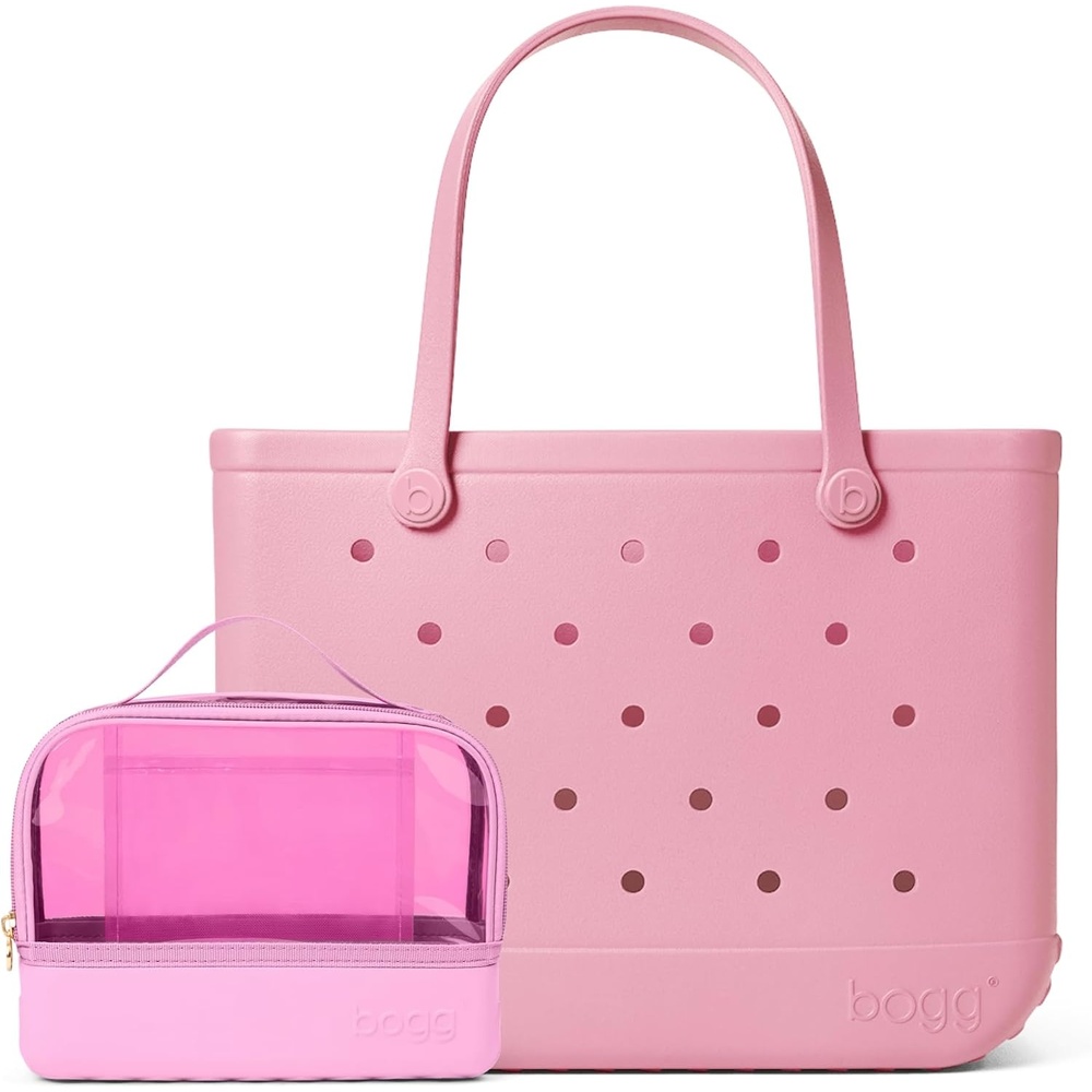 image:imageBOGG BAG Boggs N Ends Travel Organizer Pink Taffy Original Large Tote Blowing Pink Bubbles Durable Washable Tipproof Beach Pool Boat Work Sports